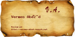 Vermes Abád névjegykártya